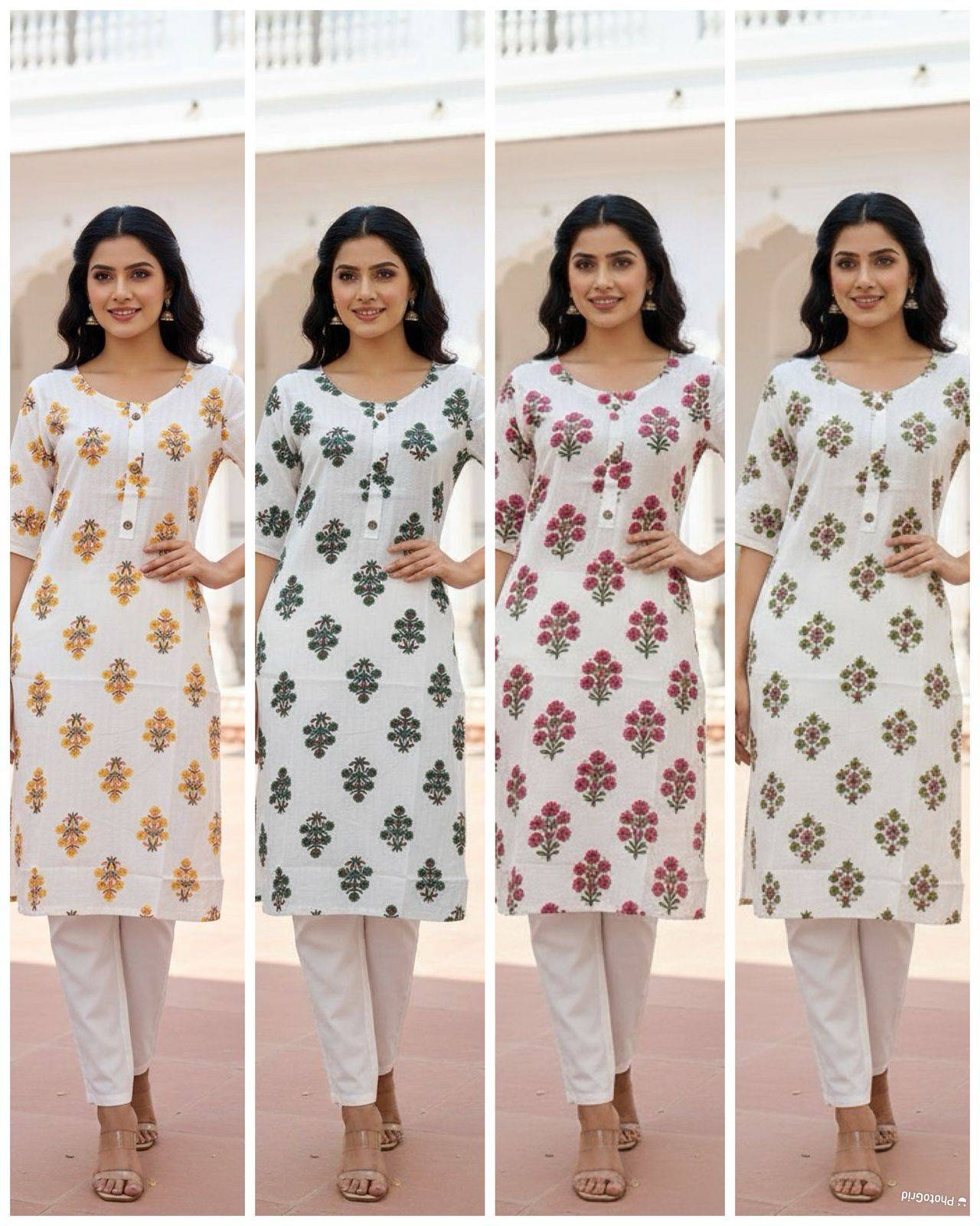White Beauty By Kaamiri 01 To 04 Series Designer Stylish Fancy Colorful Beautiful Party Wear & Ethnic Wear Collection Rayon Prints Kurtis At Wholesale Price