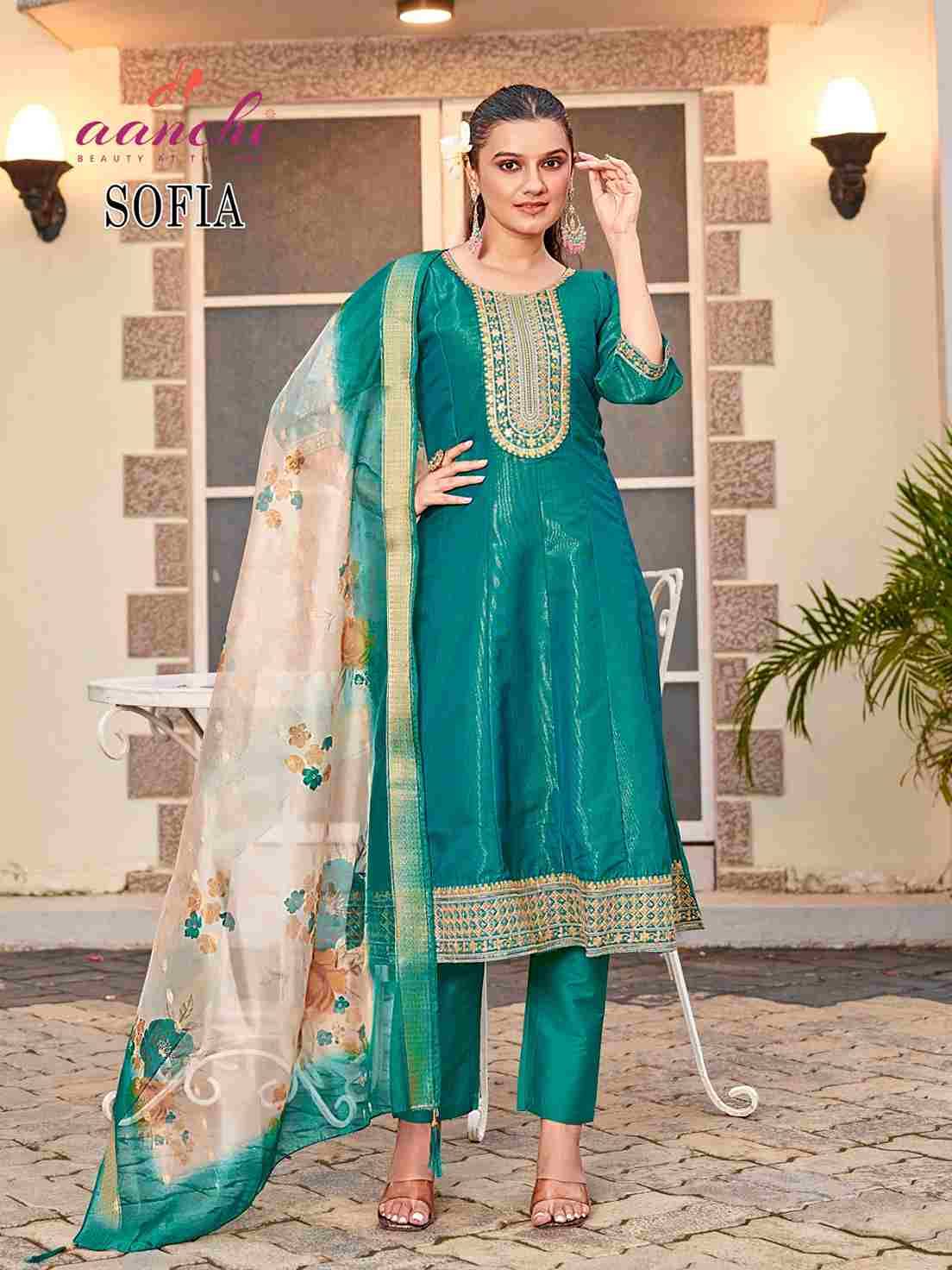Sofia By Aanchi 01 To 03 Series Beautiful Suits Colorful Stylish Fancy Casual Wear & Ethnic Wear Shimmer Dresses At Wholesale Price