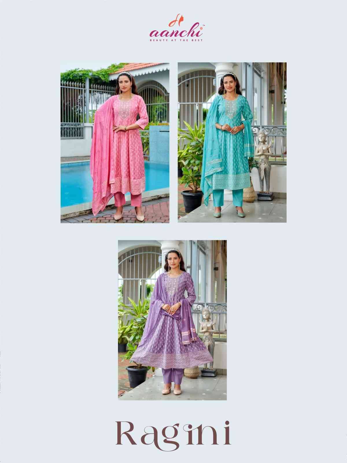 Ragini By Aanchi 01 To 03 Series Beautiful Suits Colorful Stylish Fancy Casual Wear & Ethnic Wear Roman Dresses At Wholesale Price