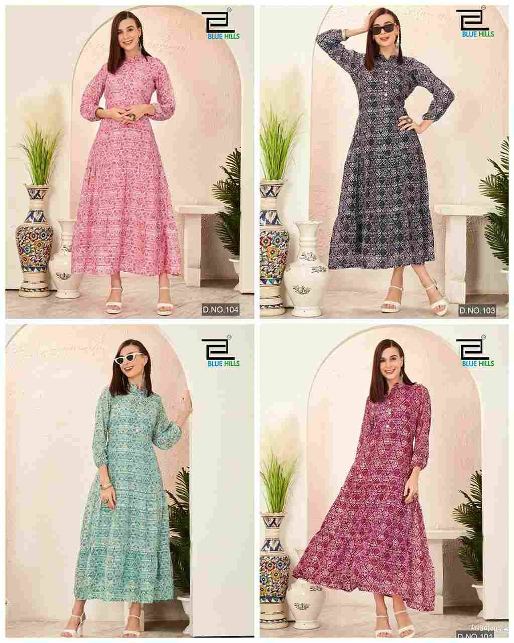 Blossom Vol-2 By Kaamiri 101 To 104 Series Beautiful Stylish Fancy Colorful Casual Wear & Ethnic Wear Heavy Georgette Printed Gowns At Wholesale Price