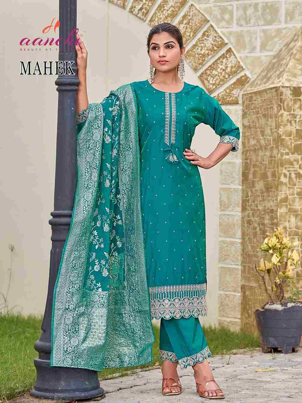 Mahek By Aanchi 01 To 03 Series Beautiful Suits Colorful Stylish Fancy Casual Wear & Ethnic Wear Roman Shimmer Dresses At Wholesale Price