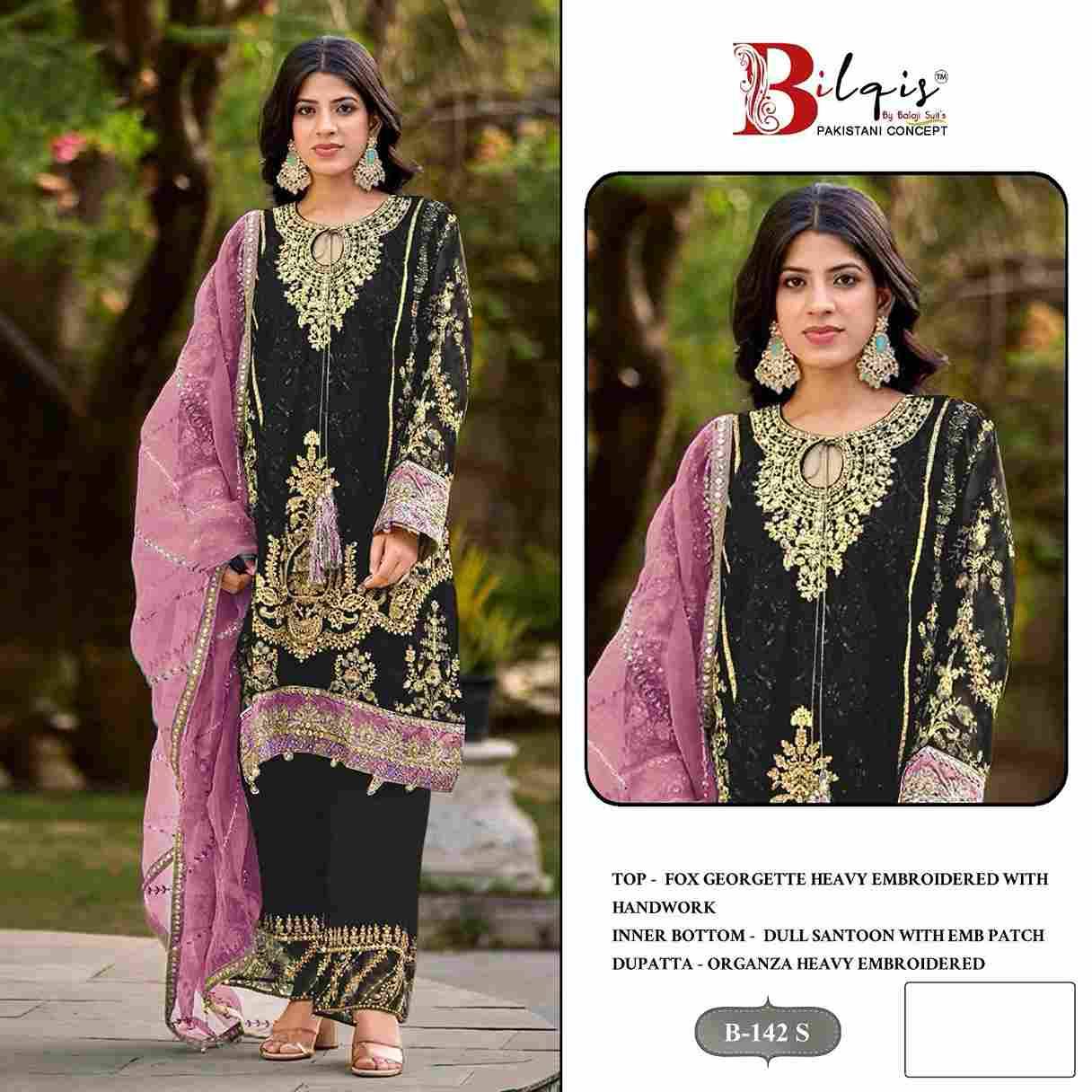 Bilqis 142 Colours Vol-9 By Bilqis 142-Q To 142-T Series Beautiful Pakistani Suits Stylish Fancy Colorful Party Wear & Occasional Wear Faux Georgette Embroidery Dresses At Wholesale Price