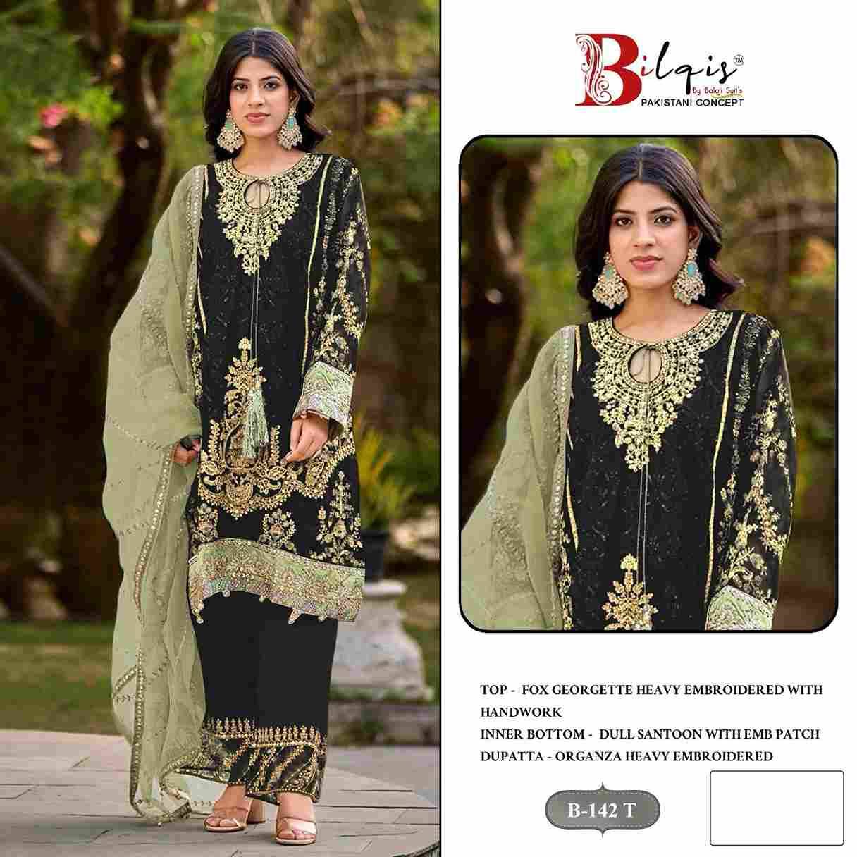 Bilqis 142 Colours Vol-9 By Bilqis 142-Q To 142-T Series Beautiful Pakistani Suits Stylish Fancy Colorful Party Wear & Occasional Wear Faux Georgette Embroidery Dresses At Wholesale Price