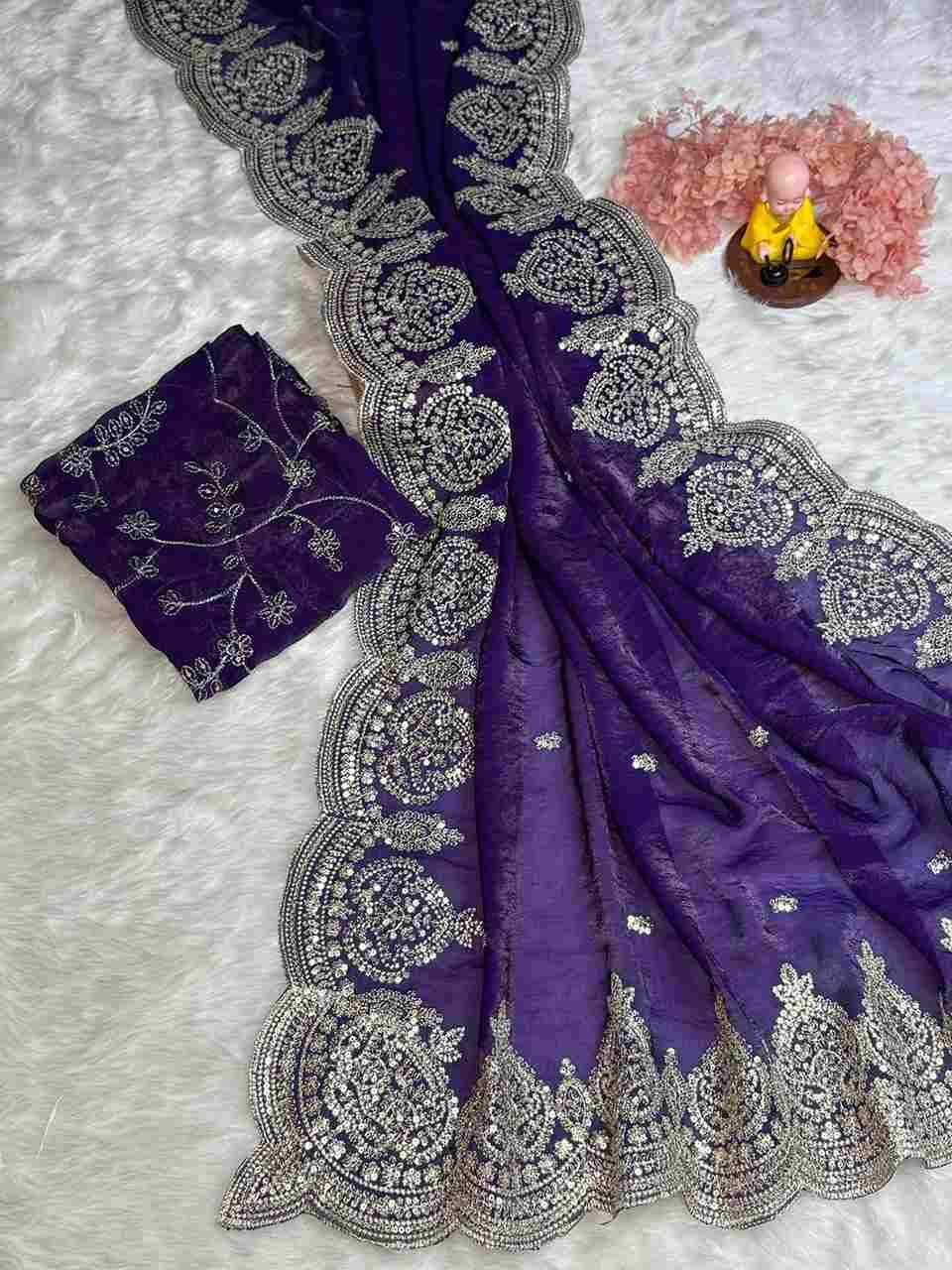 Vs-Jigna By Fashid Wholesale Indian Traditional Wear Collection Beautiful Stylish Fancy Colorful Party Wear & Occasional Wear Pure Fandy Satin Sarees At Wholesale Price