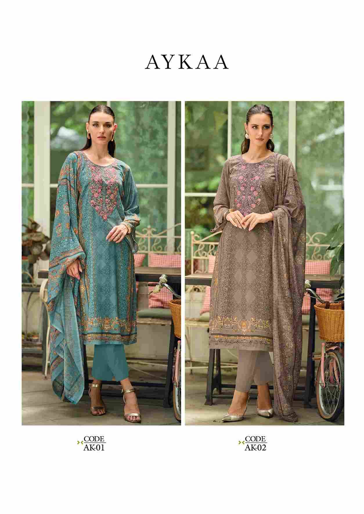 Aykaa By Nisanka 01 To 04 Series Wholesale Designer Festive Suits Collection Beautiful Stylish Fancy Colorful Party Wear & Occasional Wear Pure Viscose Lawn Print Dresses At Wholesale Price