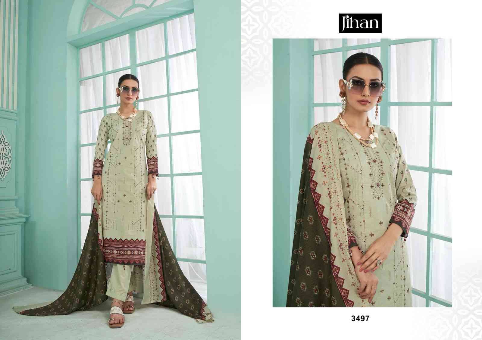 Crafted Elegance Vol-2 By Jihan 3496 To 3499 Series Designer Pakistani Suits Beautiful Fancy Stylish Colorful Party Wear & Occasional Wear Pure Lawn Dresses At Wholesale Price