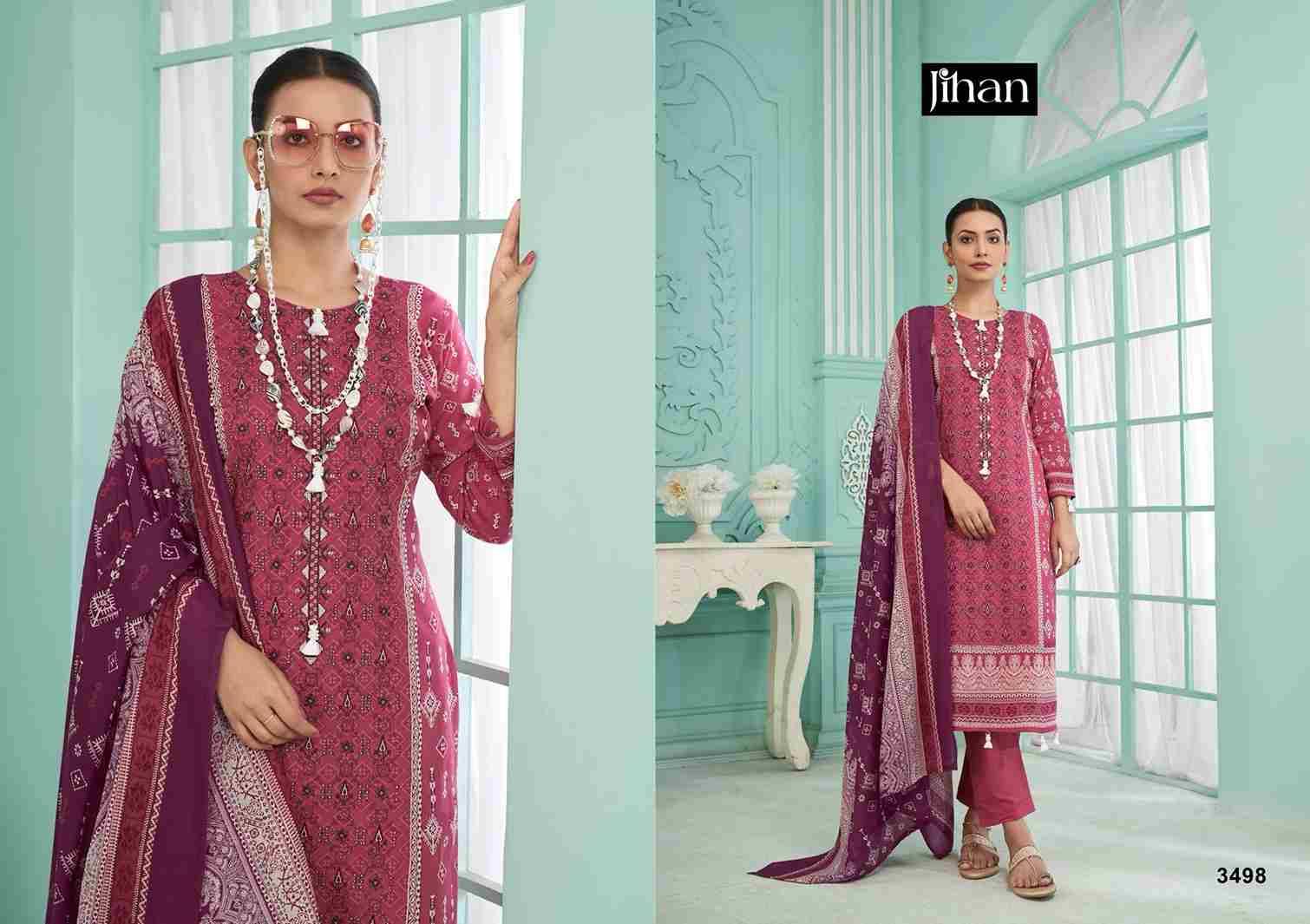 Crafted Elegance Vol-2 By Jihan 3496 To 3499 Series Designer Pakistani Suits Beautiful Fancy Stylish Colorful Party Wear & Occasional Wear Pure Lawn Dresses At Wholesale Price