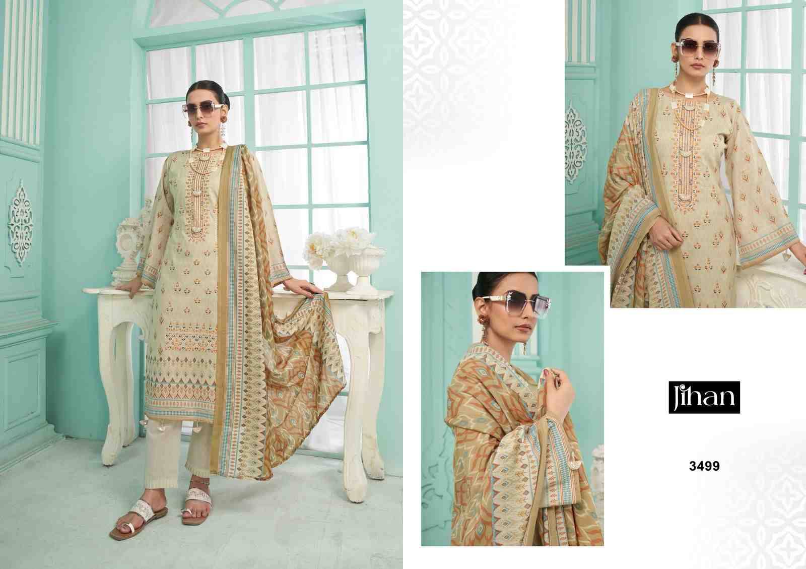 Crafted Elegance Vol-2 By Jihan 3496 To 3499 Series Designer Pakistani Suits Beautiful Fancy Stylish Colorful Party Wear & Occasional Wear Pure Lawn Dresses At Wholesale Price