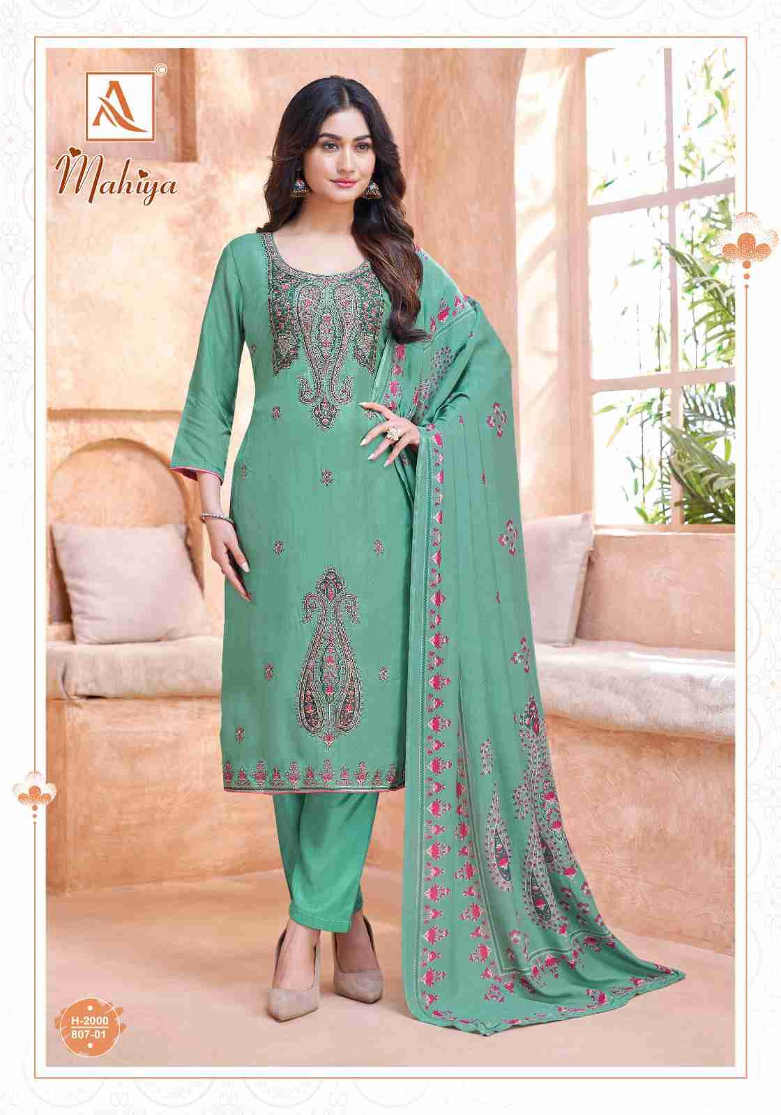 Mahiya By Alok Suit 2000-807-01 To 2000-807-04 Series Beautiful Festive Suits Stylish Fancy Colorful Casual Wear & Ethnic Wear Pure Viscose Muslin Dresses At Wholesale Price