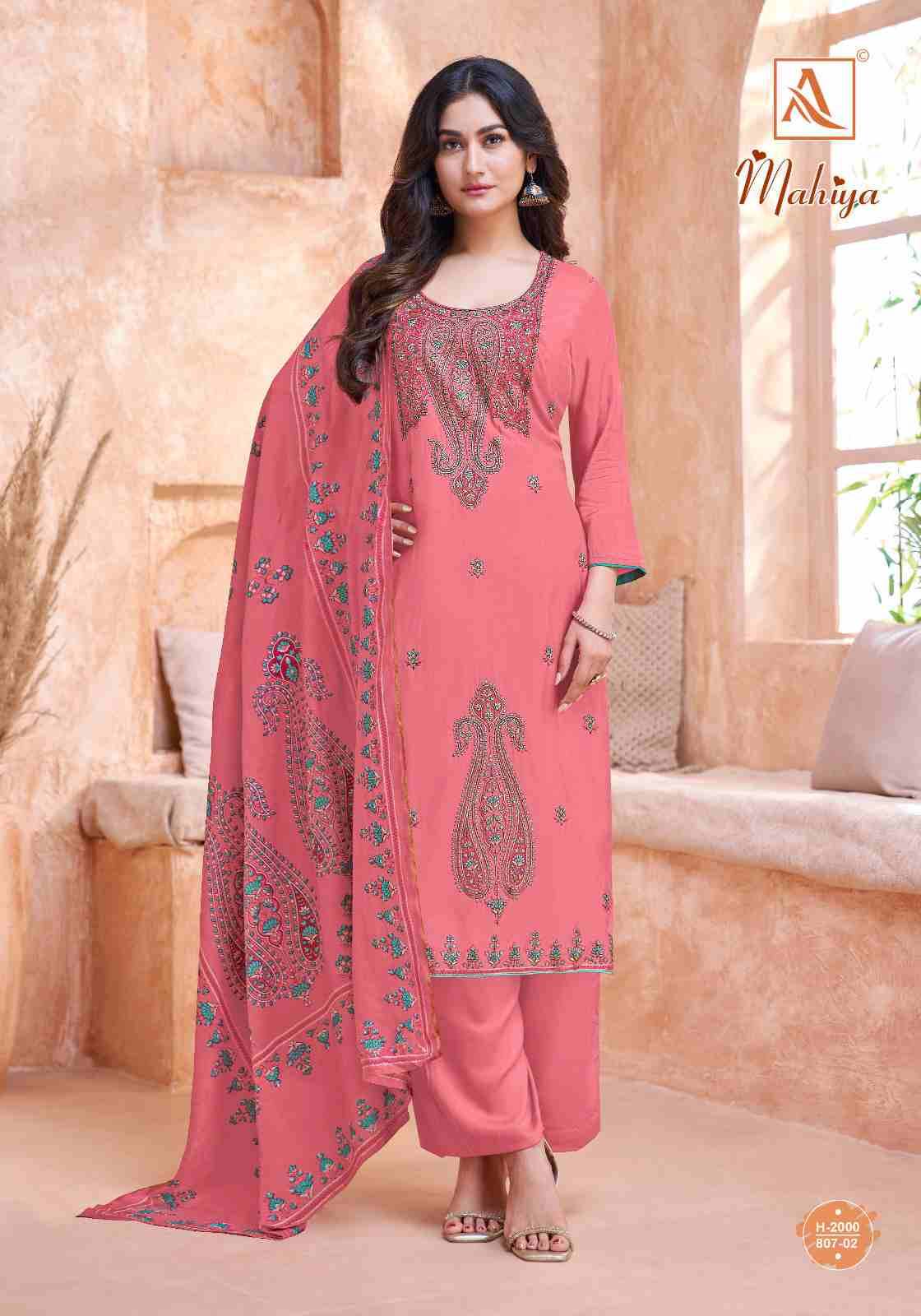 Mahiya By Alok Suit 2000-807-01 To 2000-807-04 Series Beautiful Festive Suits Stylish Fancy Colorful Casual Wear & Ethnic Wear Pure Viscose Muslin Dresses At Wholesale Price