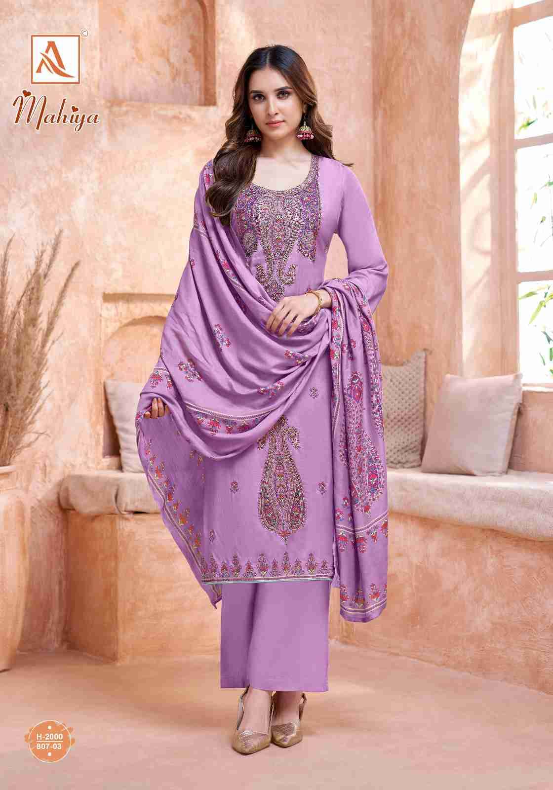Mahiya By Alok Suit 2000-807-01 To 2000-807-04 Series Beautiful Festive Suits Stylish Fancy Colorful Casual Wear & Ethnic Wear Pure Viscose Muslin Dresses At Wholesale Price
