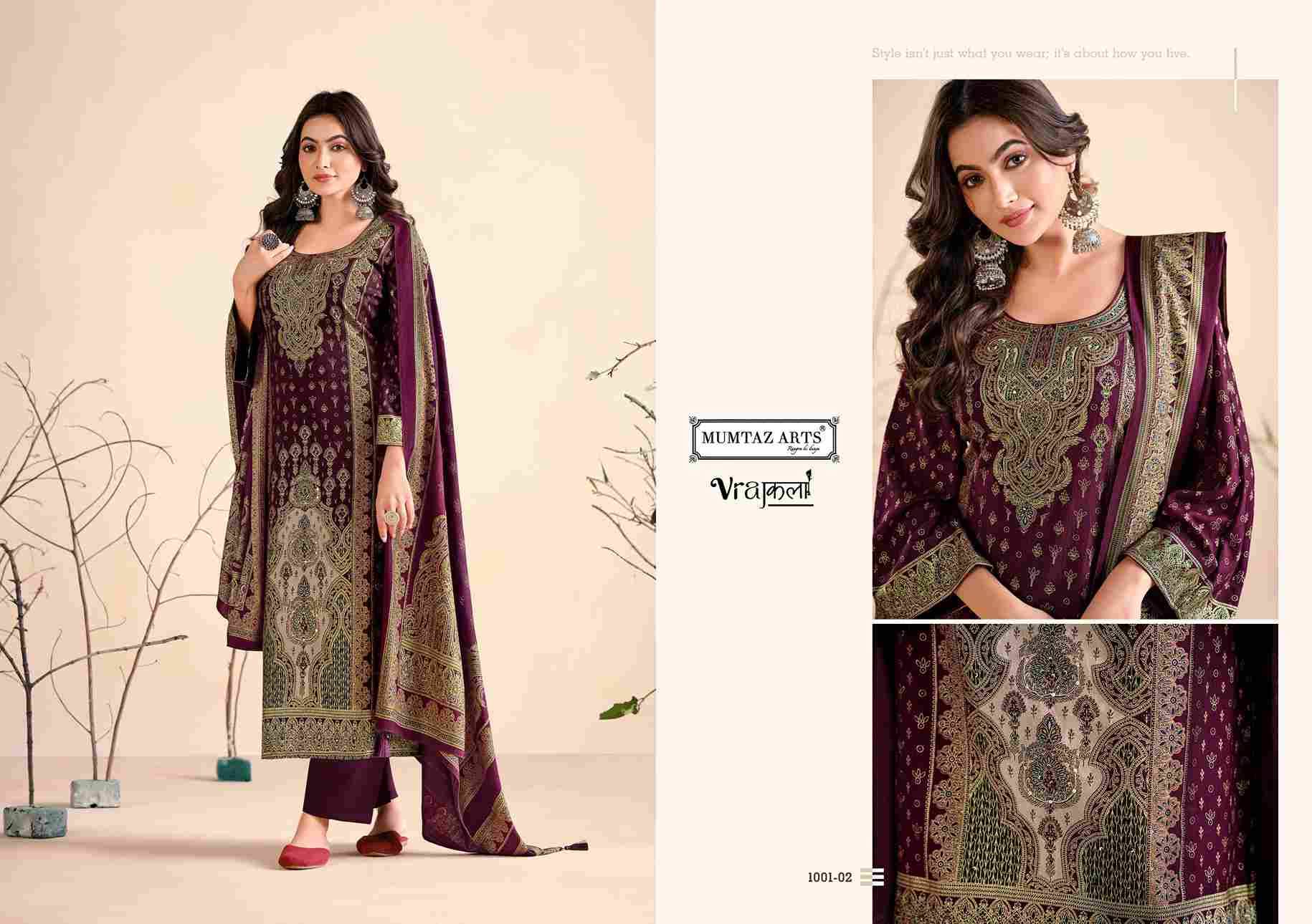 Hamsafar By Mumtaz Arts 1001-04 To 1001-04 Series Beautiful Festive Suits Stylish Fancy Colorful Casual Wear & Ethnic Wear Pure Viscose Pashmina Print Dresses At Wholesale Price