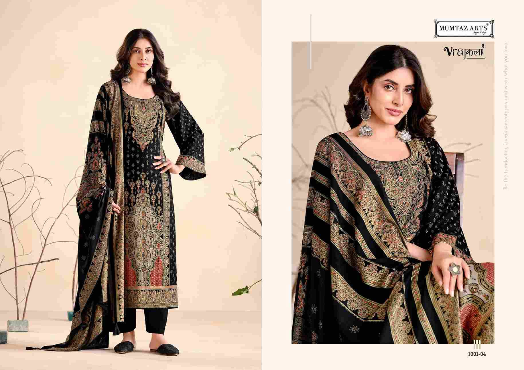 Hamsafar By Mumtaz Arts 1001-04 To 1001-04 Series Beautiful Festive Suits Stylish Fancy Colorful Casual Wear & Ethnic Wear Pure Viscose Pashmina Print Dresses At Wholesale Price