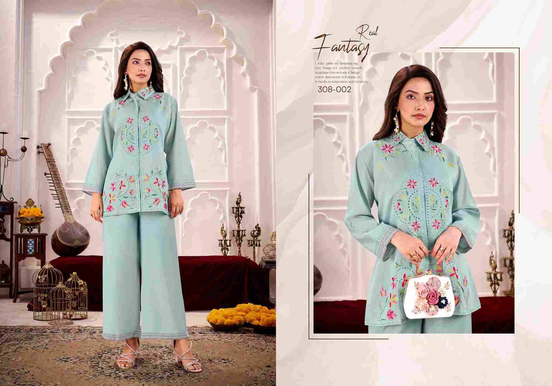 Lina By Gulrez 308-001 To 308-004 Series Designer Stylish Fancy Colorful Beautiful Party Wear & Ethnic Wear Collection Roman Silk Co-Ords At Wholesale Price