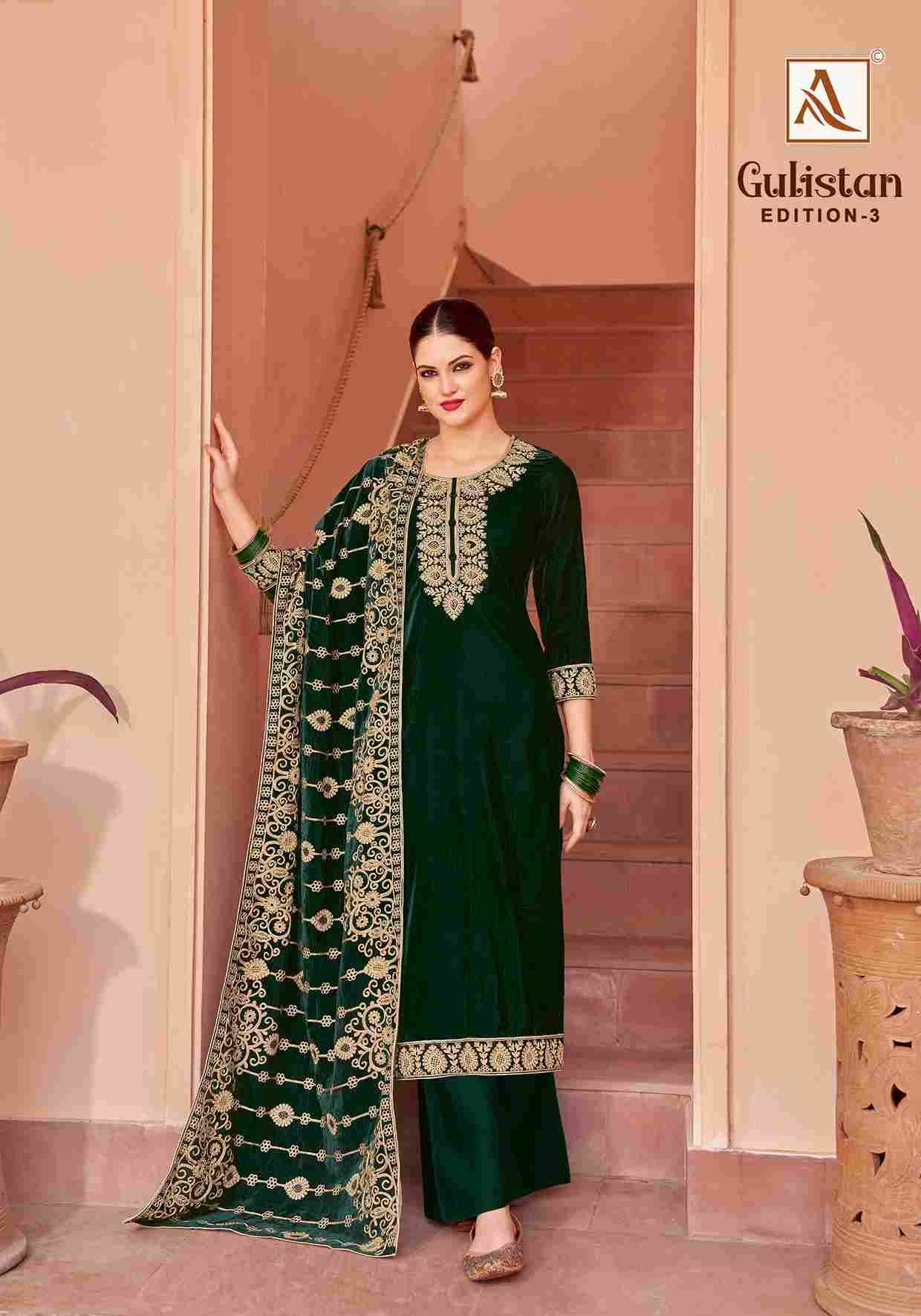 Gulistan Vol-3 By Alok Suit 1699-001 To 1699-006 Series Beautiful Festive Suits Stylish Fancy Colorful Casual Wear & Ethnic Wear Pure Velvet Dresses At Wholesale Price