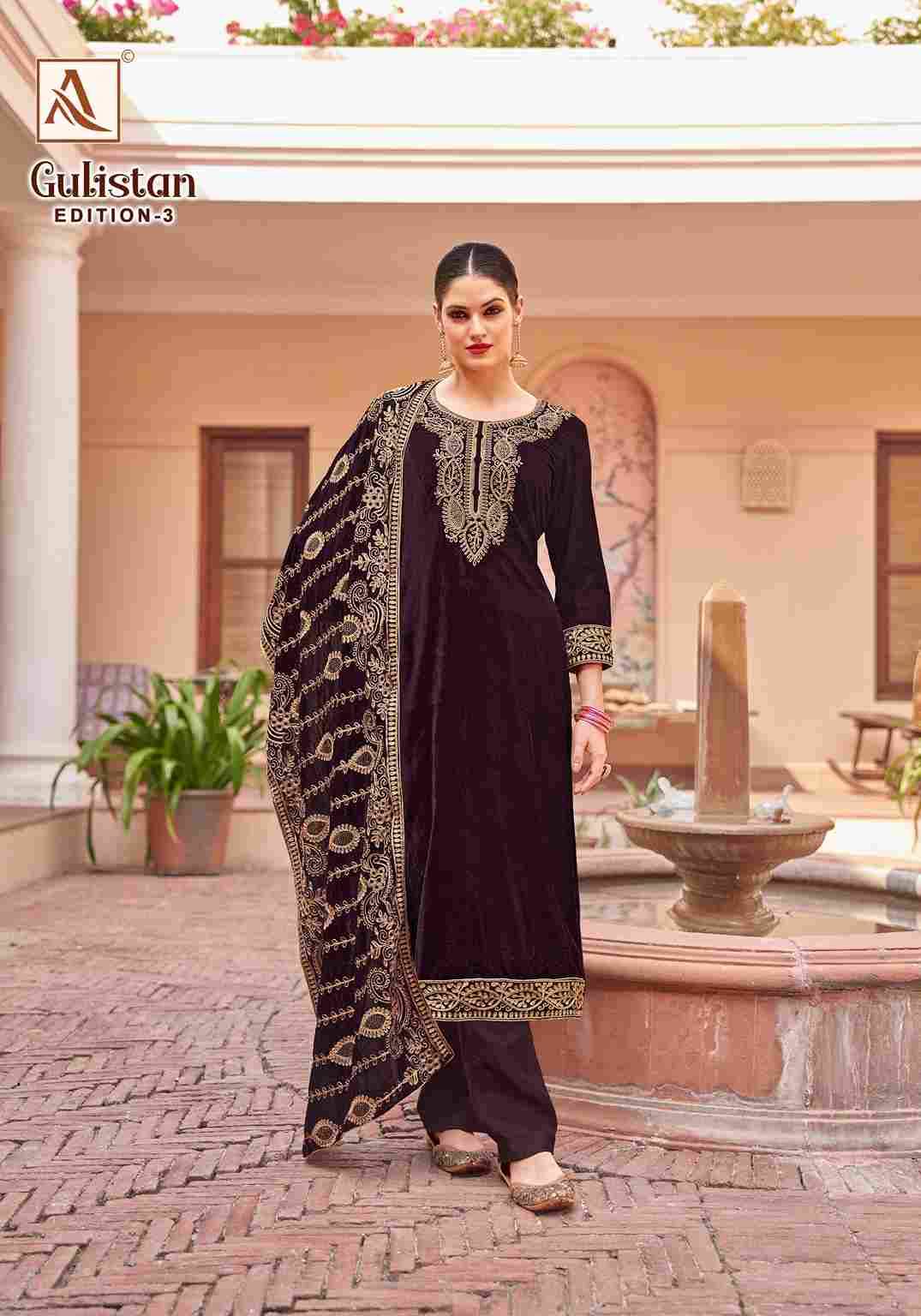 Gulistan Vol-3 By Alok Suit 1699-001 To 1699-006 Series Beautiful Festive Suits Stylish Fancy Colorful Casual Wear & Ethnic Wear Pure Velvet Dresses At Wholesale Price