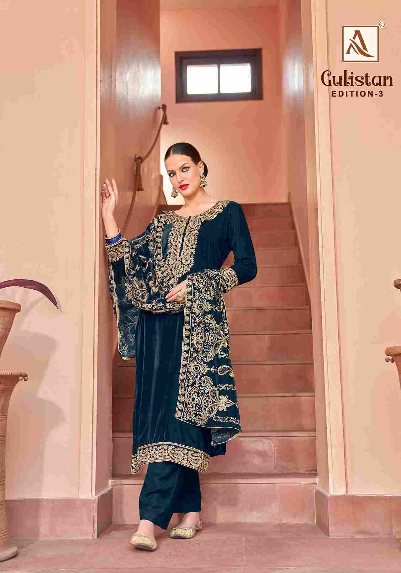 Gulistan Vol-3 By Alok Suit 1699-001 To 1699-006 Series Beautiful Festive Suits Stylish Fancy Colorful Casual Wear & Ethnic Wear Pure Velvet Dresses At Wholesale Price