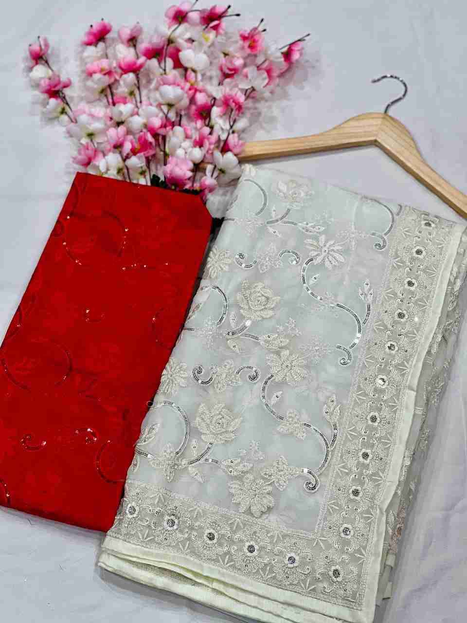 Vs-Krisha By Fashid Wholesale Indian Traditional Wear Collection Beautiful Stylish Fancy Colorful Party Wear & Occasional Wear Georgette Sarees At Wholesale Price