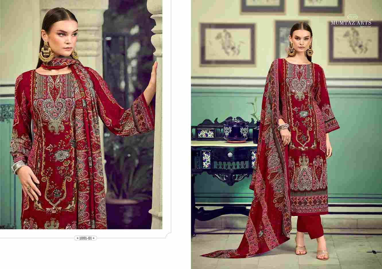 Aashvika By Mumtaz Arts 1001-01 To 1001-05 Series Beautiful Festive Suits Stylish Fancy Colorful Casual Wear & Ethnic Wear Pure Pashmina Silk Print Dresses At Wholesale Price