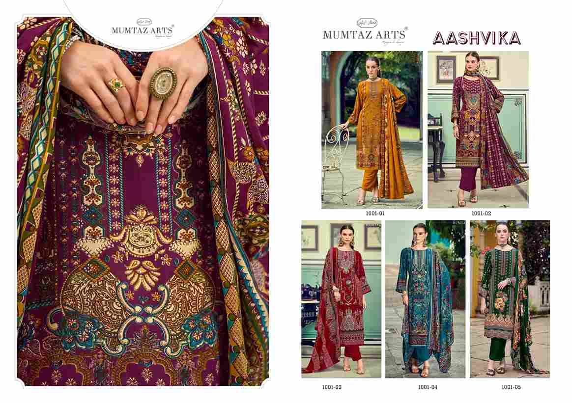 Aashvika By Mumtaz Arts 1001-01 To 1001-05 Series Beautiful Festive Suits Stylish Fancy Colorful Casual Wear & Ethnic Wear Pure Pashmina Silk Print Dresses At Wholesale Price