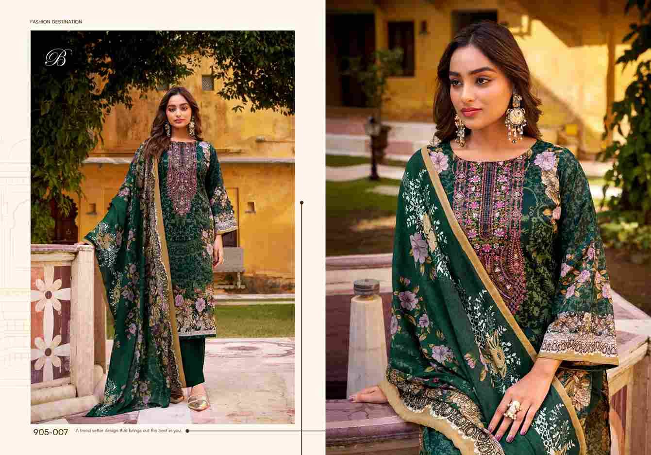 Naira Vol-119 By Belliza 905-001 To 905-008 Series Beautiful Festive Suits Stylish Fancy Colorful Casual Wear & Ethnic Wear Pure Cotton Print Dresses At Wholesale Price