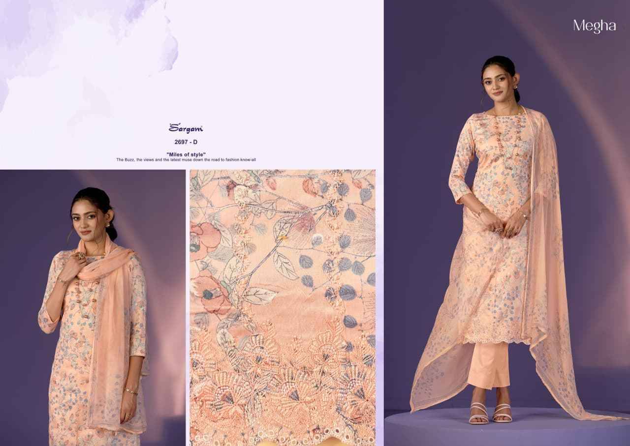 Megha By Sargam Prints 2697-A To 2697-D Series Beautiful Festive Suits Stylish Fancy Colorful Casual Wear & Ethnic Wear Pure Jam Dresses At Wholesale Price