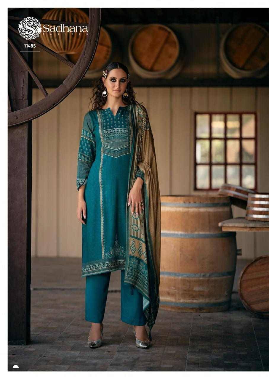 Serene By Sadhana Fashion 11482 To 11487 Series Designer Festive Suits Beautiful Fancy Stylish Colorful Party Wear & Occasional Wear Pure Viscose Pashmina Print Dresses At Wholesale Price