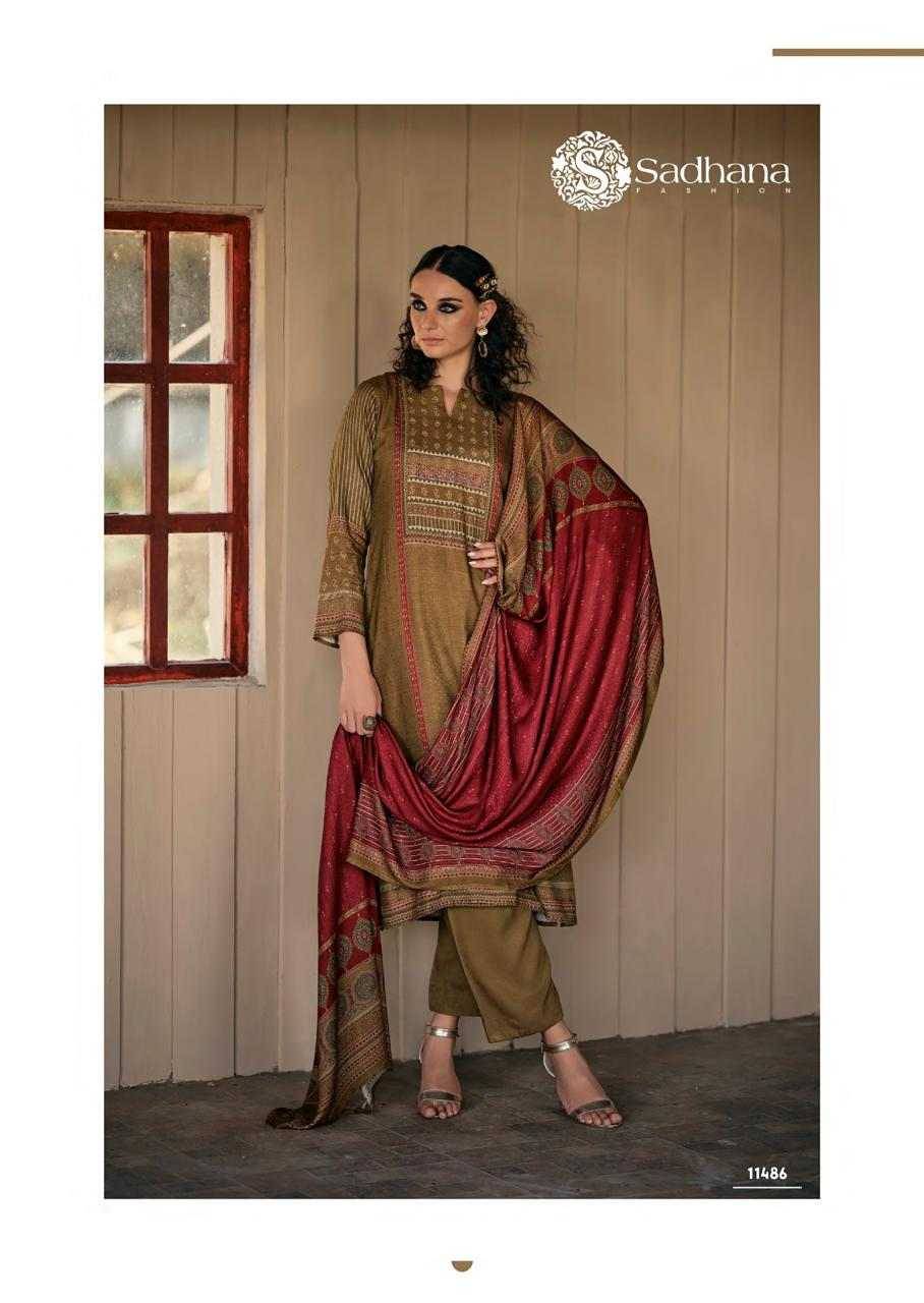 Serene By Sadhana Fashion 11482 To 11487 Series Designer Festive Suits Beautiful Fancy Stylish Colorful Party Wear & Occasional Wear Pure Viscose Pashmina Print Dresses At Wholesale Price