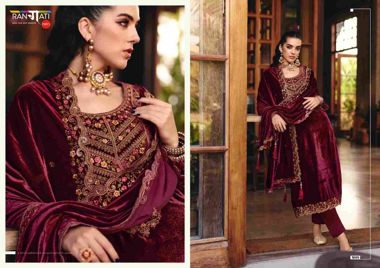 Seher By Rangati 1001 To 1005 Series Designer Festive Suits Beautiful Fancy Colorful Stylish Party Wear & Occasional Wear Silk Velvet Dresses At Wholesale Price