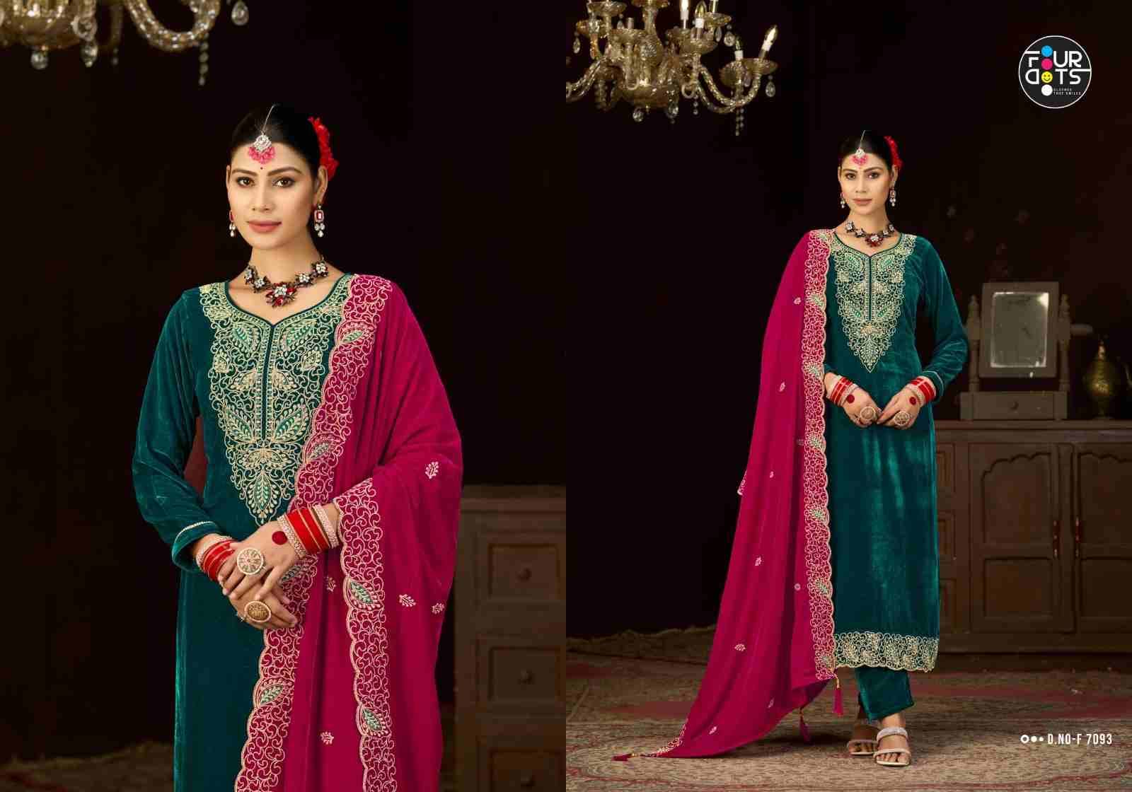 Vivica By Four Dots 4071 To 4074 Series Designer Stylish Fancy Colorful Beautiful Party Wear & Ethnic Wear Collection Viscose Pashmina Dresses At Wholesale Price