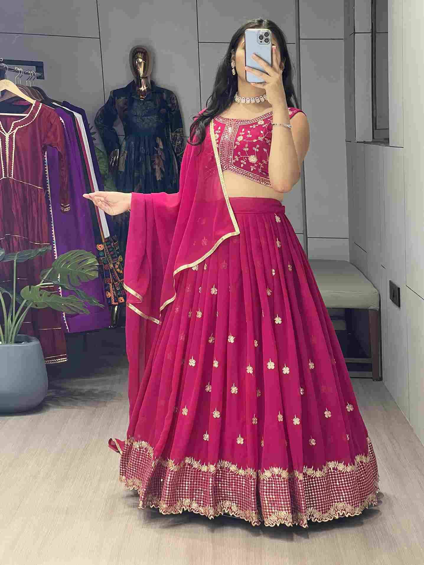 Gr-9036 By Fashid Wholesale 01 To 02 Series Navratri Wear Collection Beautiful Stylish Colorful Fancy Party Wear & Occasional Wear Heavy Georgette Lehengas At Wholesale Price