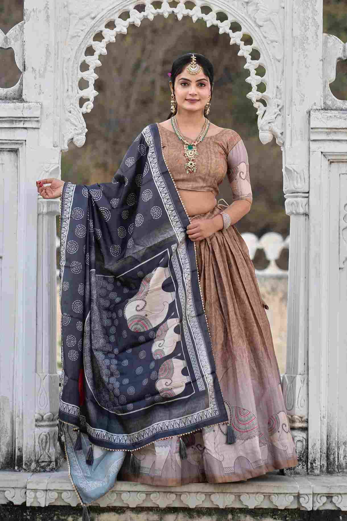 Gr-9016 By Fashid Wholesale Designer Beautiful Collection Occasional Wear & Party Wear Pure Manipuri Silk Lehengas At Wholesale Price
