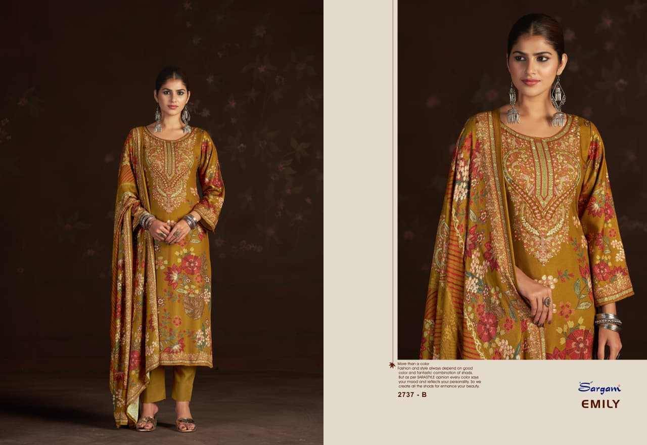 Emily By Sargam Prints 2737-A To 2737-D Series Beautiful Festive Suits Stylish Fancy Colorful Casual Wear & Ethnic Wear Pure Viscose Pashmina Dresses At Wholesale Price