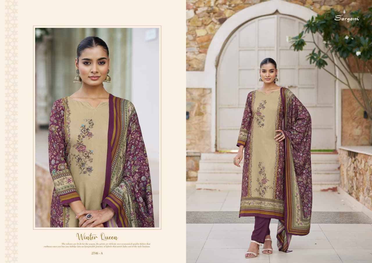 Winter Queen By Sargam Prints 2746-A To 2746-D Series Beautiful Festive Suits Stylish Fancy Colorful Casual Wear & Ethnic Wear Pure Viscose Pashmina Dresses At Wholesale Price