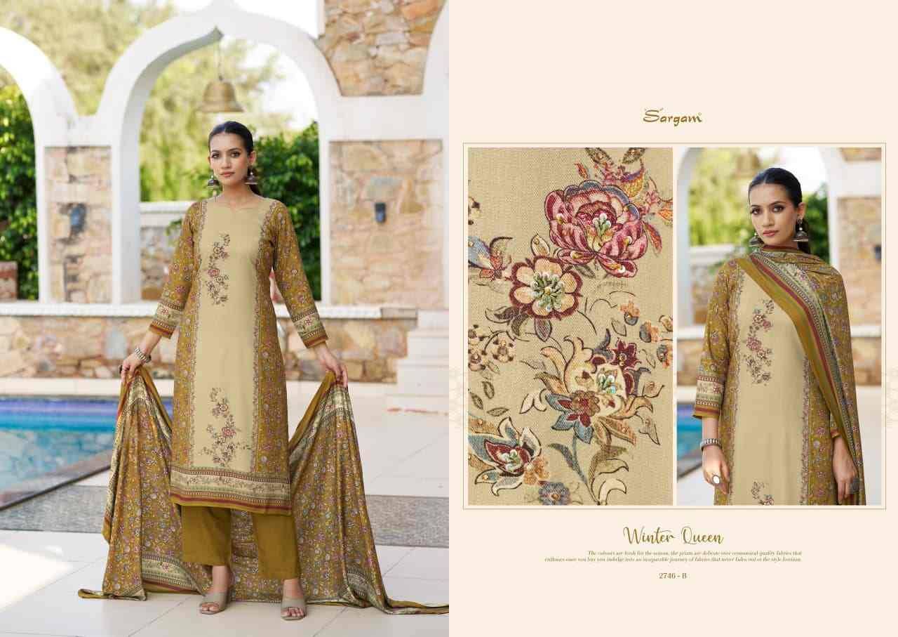 Winter Queen By Sargam Prints 2746-A To 2746-D Series Beautiful Festive Suits Stylish Fancy Colorful Casual Wear & Ethnic Wear Pure Viscose Pashmina Dresses At Wholesale Price