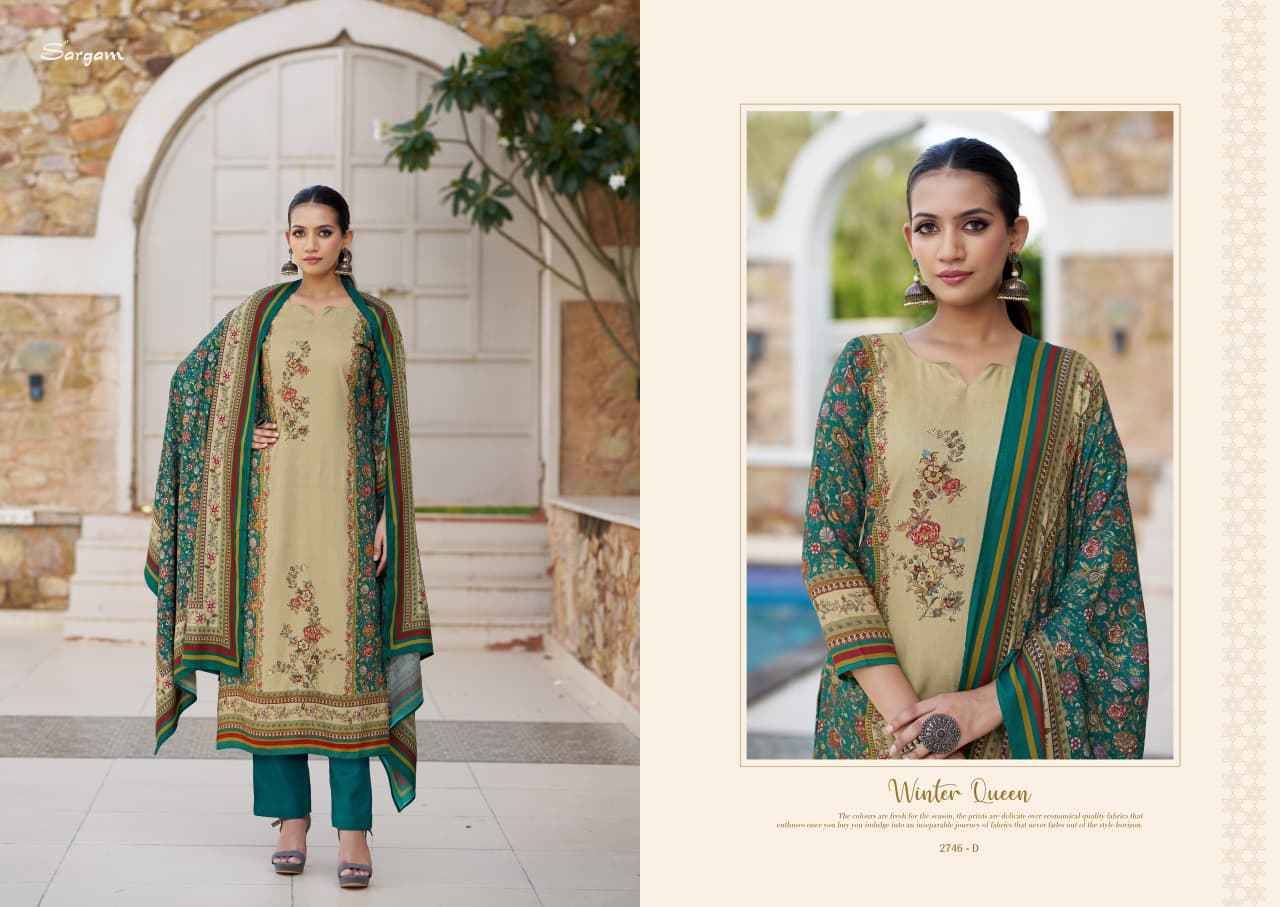 Winter Queen By Sargam Prints 2746-A To 2746-D Series Beautiful Festive Suits Stylish Fancy Colorful Casual Wear & Ethnic Wear Pure Viscose Pashmina Dresses At Wholesale Price