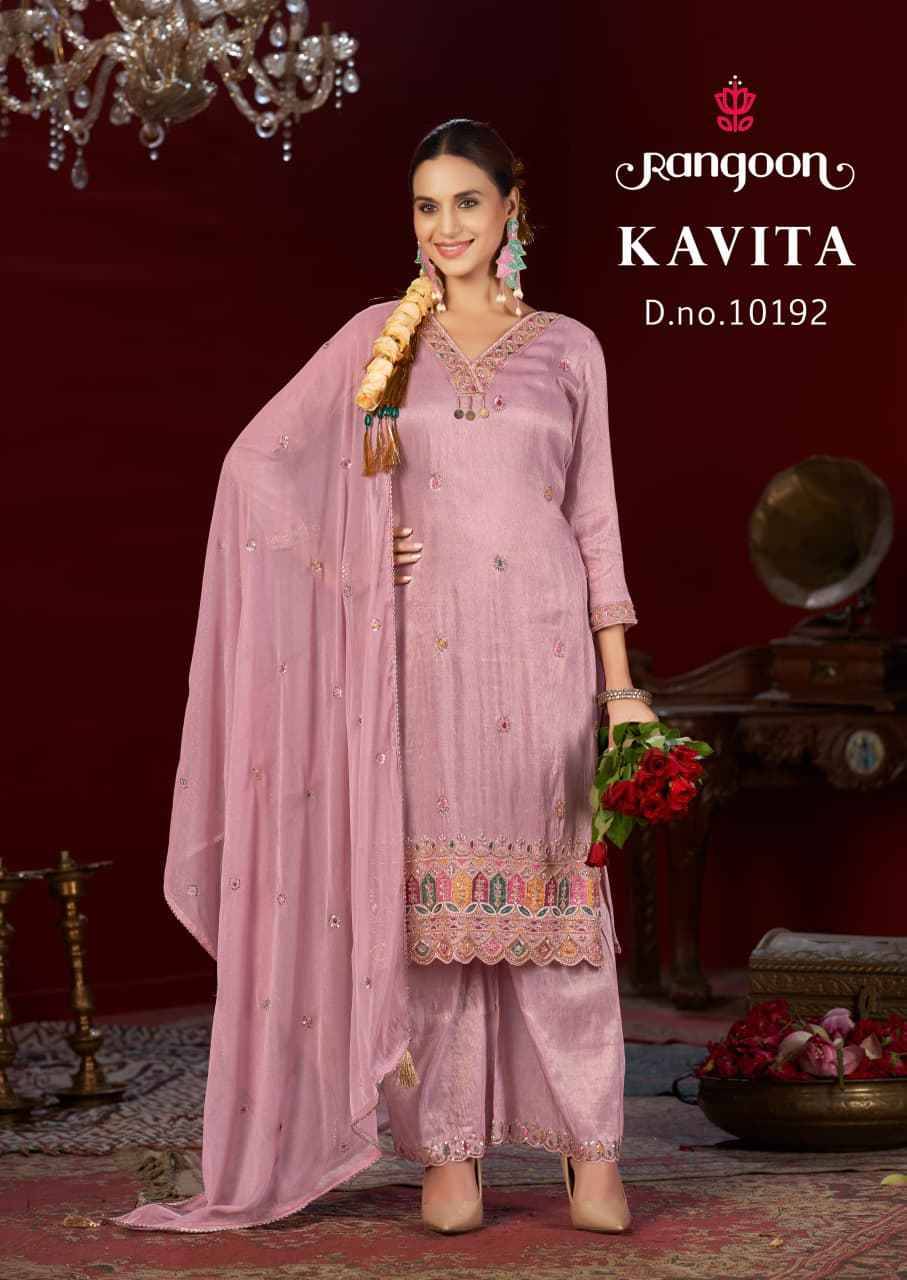 Kavita By Rangoon 10191 To 10194 Series Beautiful Stylish Festive Suits Fancy Colorful Casual Wear & Ethnic Wear & Ready To Wear Viscose Simmer Dresses At Wholesale Price