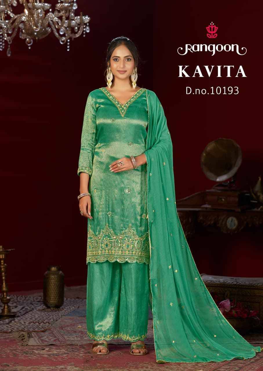Kavita By Rangoon 10191 To 10194 Series Beautiful Stylish Festive Suits Fancy Colorful Casual Wear & Ethnic Wear & Ready To Wear Viscose Simmer Dresses At Wholesale Price