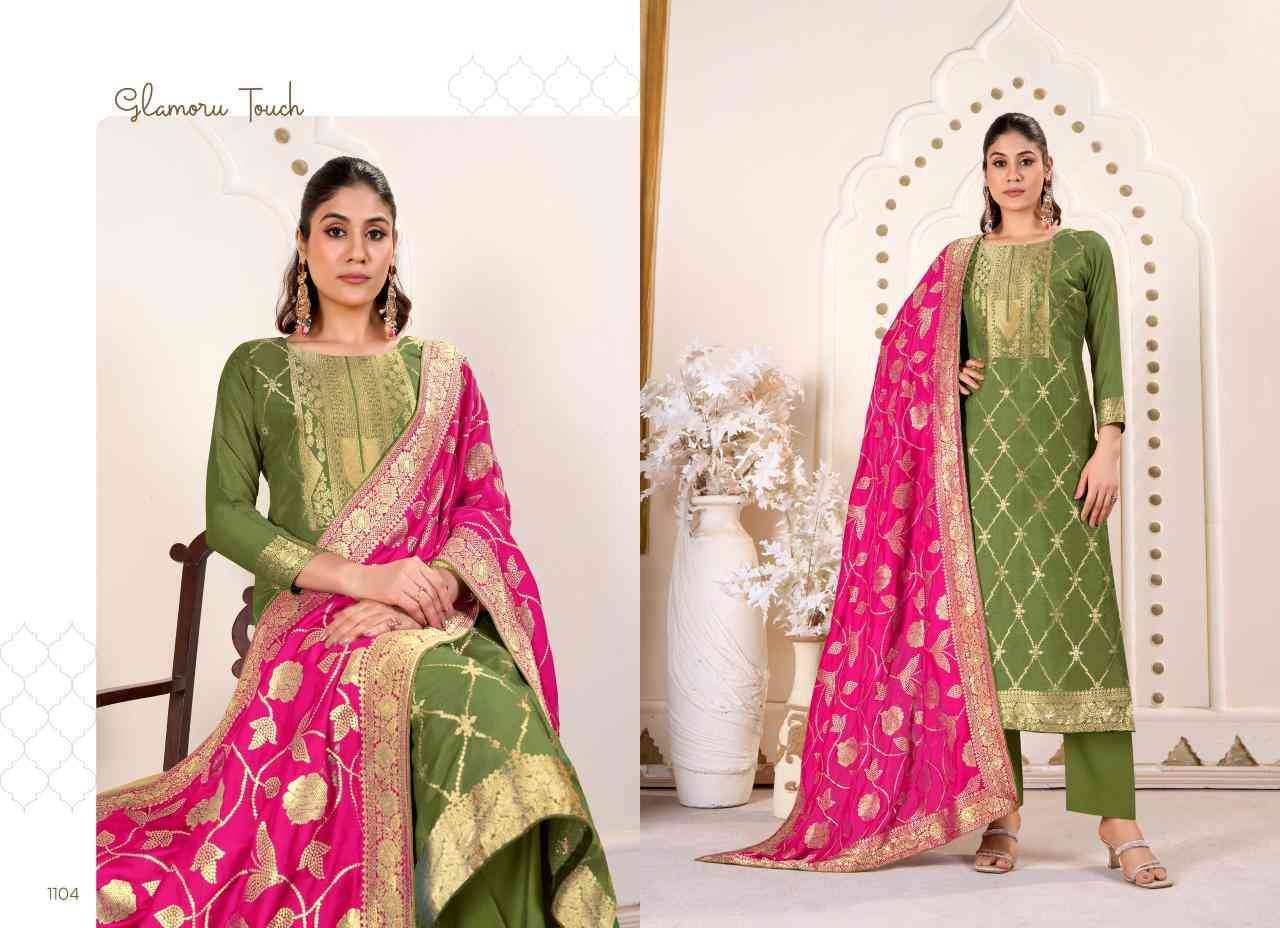 Benz-007 By Tanishk Fashion 1101 To 1104 Series Beautiful Stylish Festive Suits Fancy Colorful Casual Wear & Ethnic Wear & Ready To Wear Muslin Jacquard Dresses At Wholesale Price