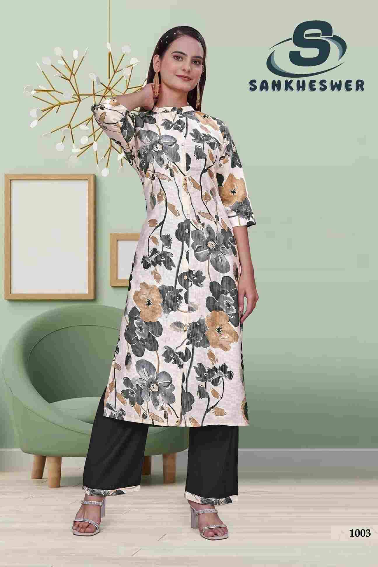 Masti Vol-1 By Sankheswer 1001 To 1006 Series Designer Collection Beautiful Stylish Fancy Colorful Party Wear & Occasional Wear Viscose Print Kurtis With Bottom At Wholesale Price