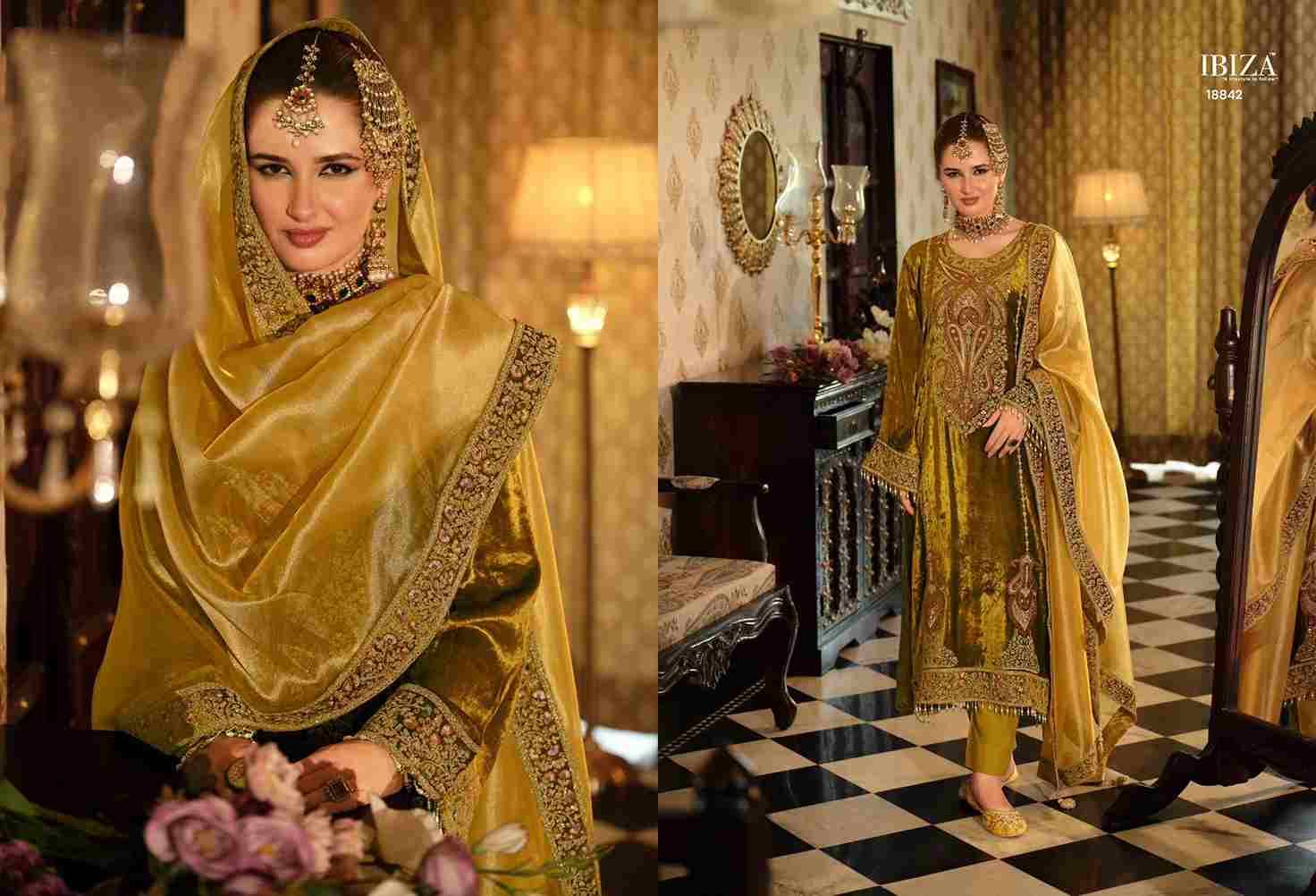 Seerat By Ibiza 18841 To 18846 Series Beautiful Festive Suits Colorful Stylish Fancy Casual Wear & Ethnic Wear Pure Viscose Velvet Dresses At Wholesale Price