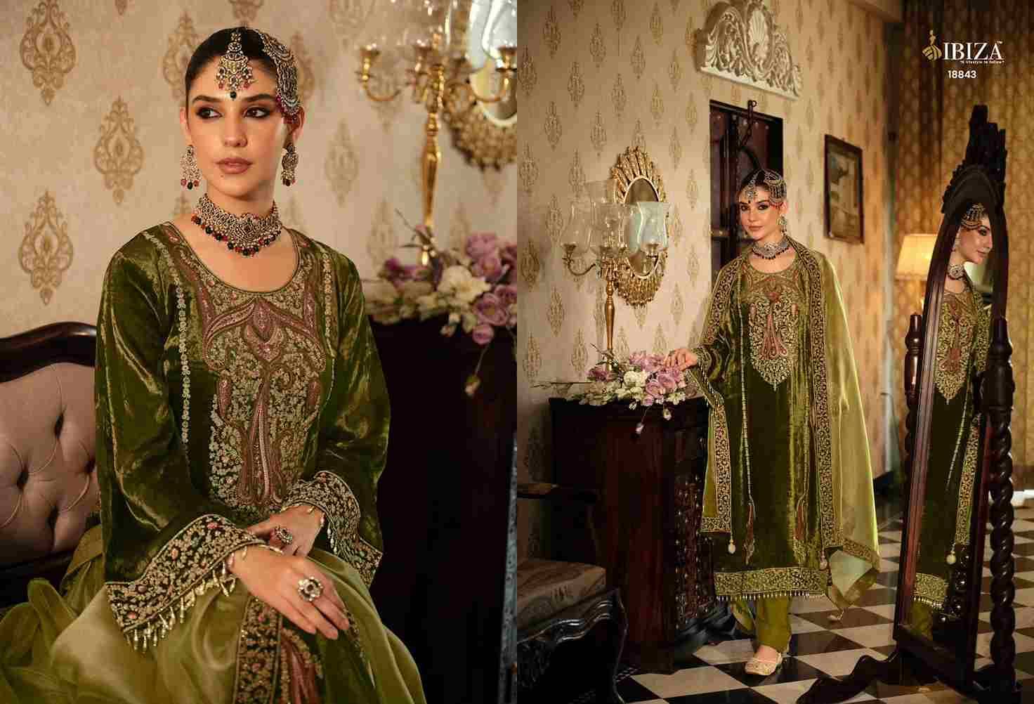 Seerat By Ibiza 18841 To 18846 Series Beautiful Festive Suits Colorful Stylish Fancy Casual Wear & Ethnic Wear Pure Viscose Velvet Dresses At Wholesale Price