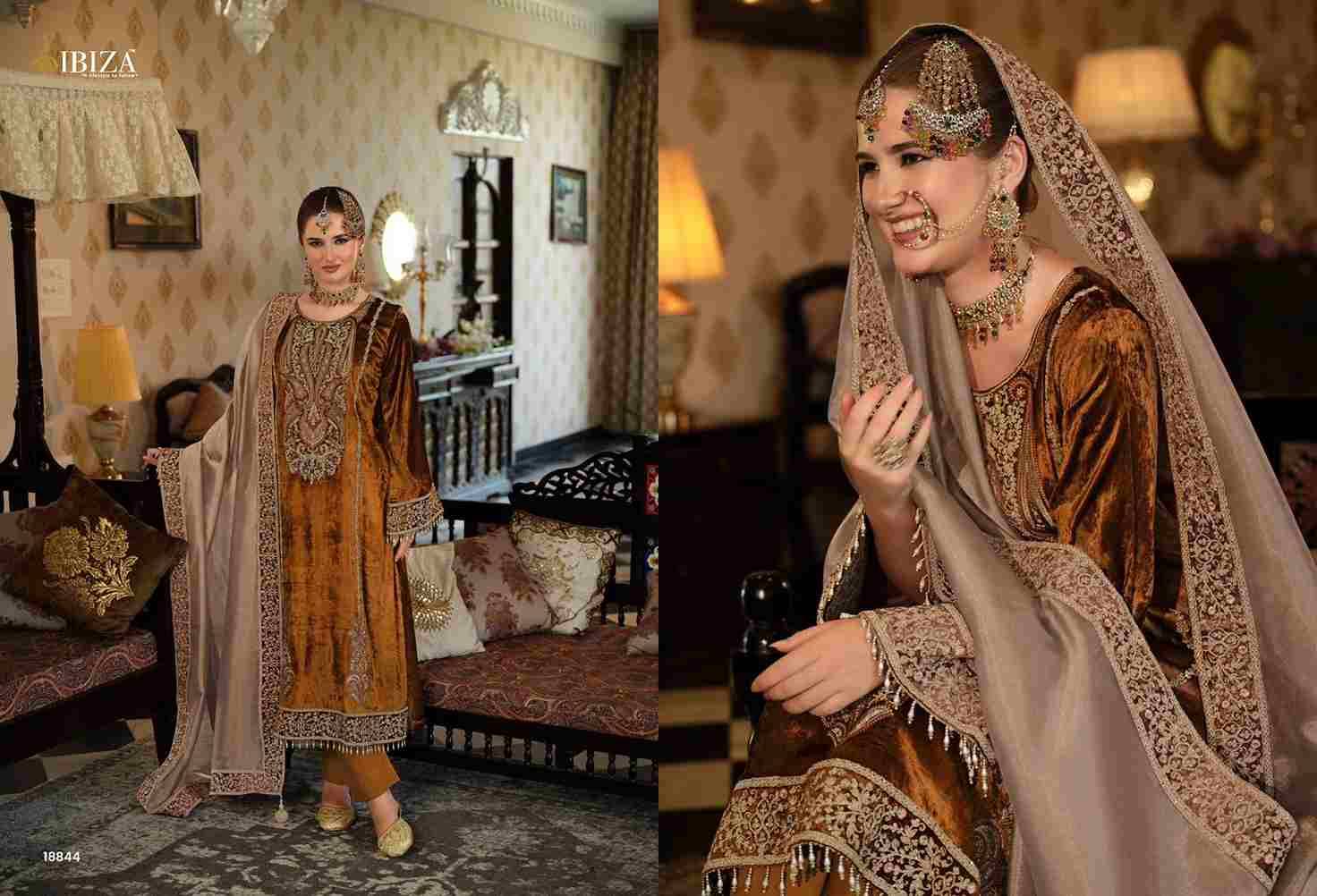 Seerat By Ibiza 18841 To 18846 Series Beautiful Festive Suits Colorful Stylish Fancy Casual Wear & Ethnic Wear Pure Viscose Velvet Dresses At Wholesale Price