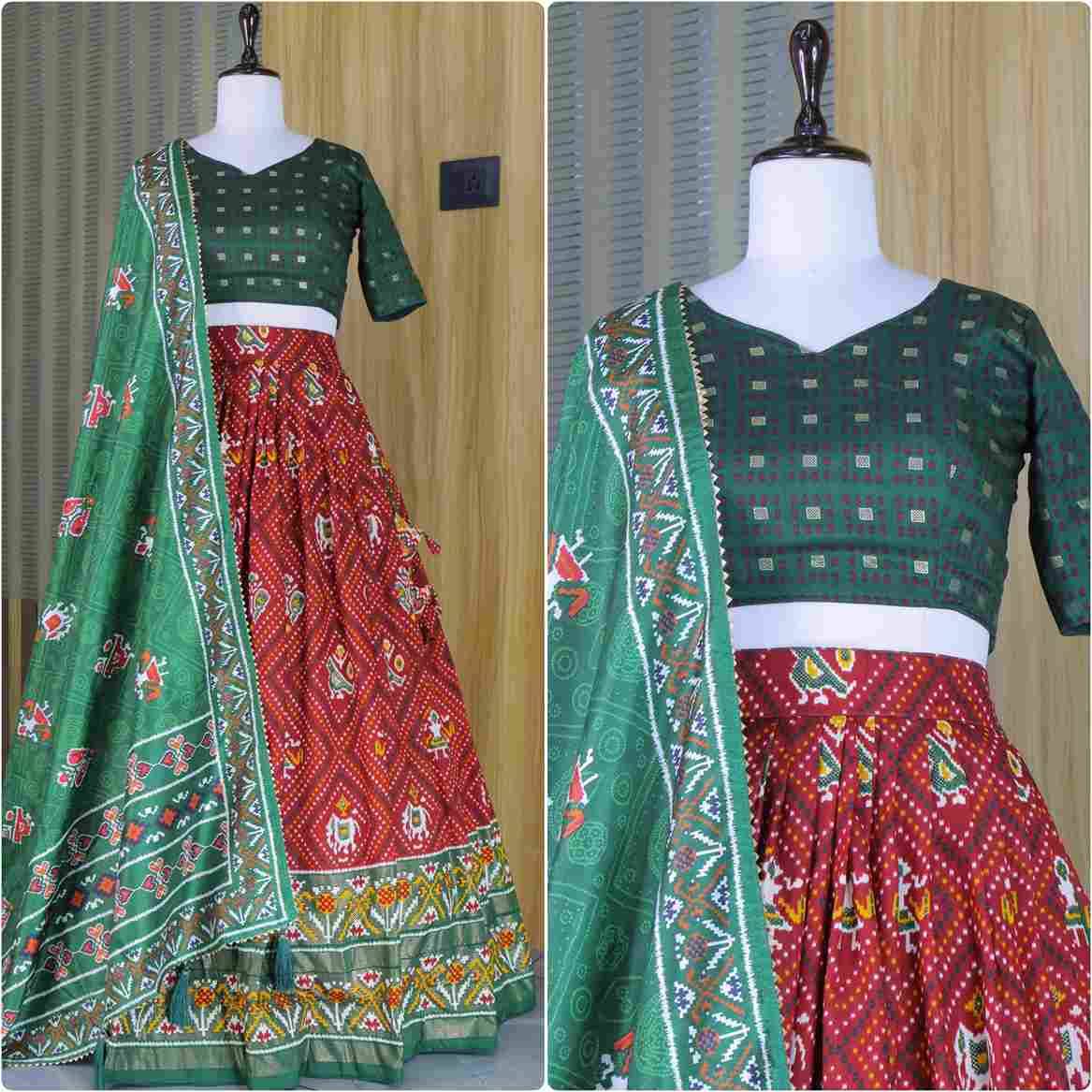 Gr-7132 By Fashid Wholesale 01 To 04 Series Navratri Wear Collection Beautiful Stylish Colorful Fancy Party Wear & Occasional Wear Pure Tussar Silk Lehengas At Wholesale Price