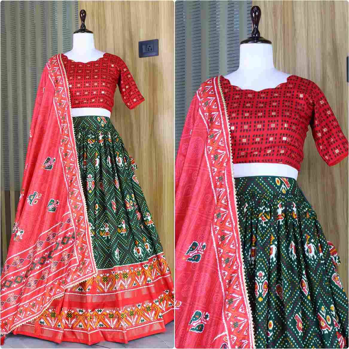 Gr-7132 By Fashid Wholesale 01 To 04 Series Navratri Wear Collection Beautiful Stylish Colorful Fancy Party Wear & Occasional Wear Pure Tussar Silk Lehengas At Wholesale Price