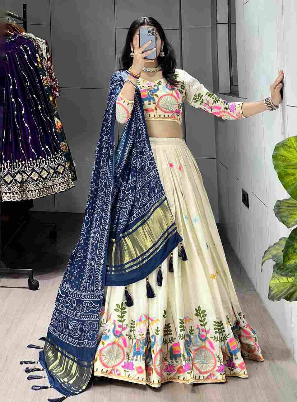 Gr-8211 By Fashid Wholesale 01 To 04 Series Navratri Wear Collection Beautiful Stylish Colorful Fancy Party Wear & Occasional Wear Cotton Lehengas At Wholesale Price