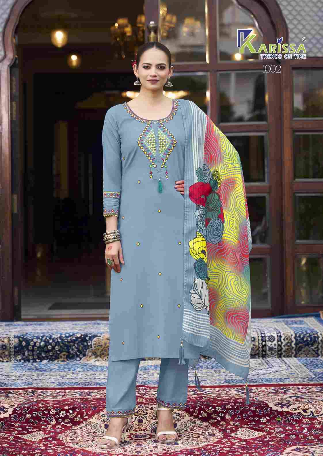 Sania By Karissa 1001 To 1004 Series Designer Festive Suits Collection Beautiful Stylish Fancy Colorful Party Wear & Occasional Wear Soft Cotton Dresses At Wholesale Price