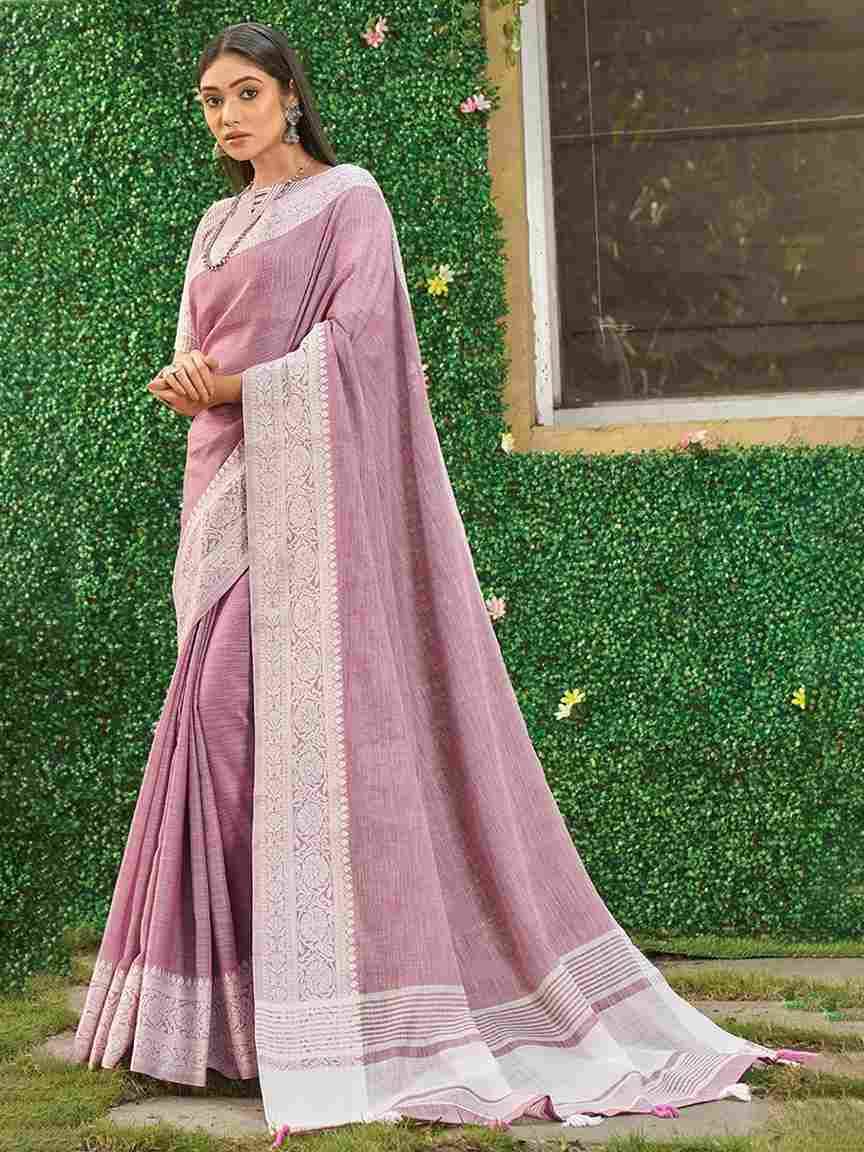 Vaibhav By Fashid Whoesale 1001 To 1004 Series Indian Traditional Wear Collection Beautiful Stylish Fancy Colorful Party Wear & Occasional Wear Linen Sarees At Wholesale Price