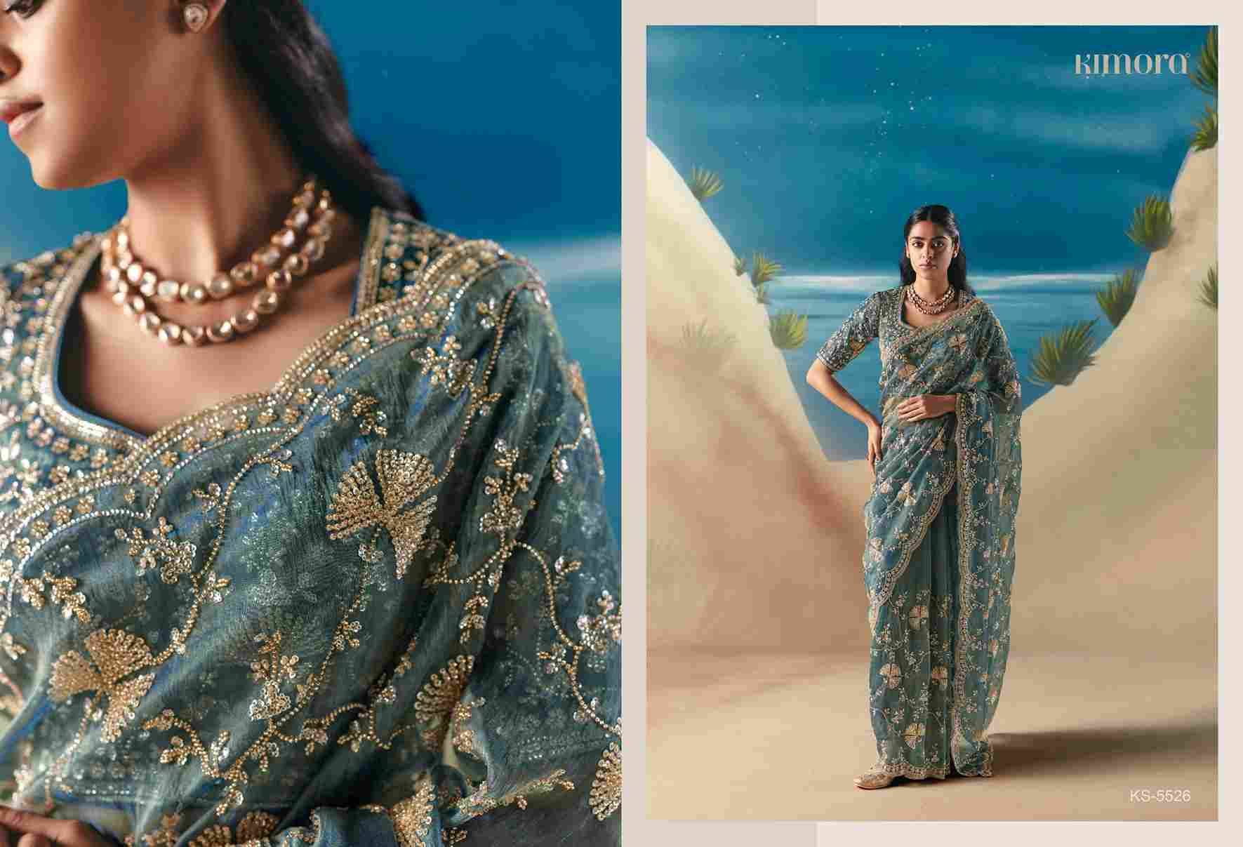 Chandanii By Kimora Fashion 5521 To 5531 Series Indian Traditional Wear Collection Beautiful Stylish Fancy Colorful Party Wear & Occasional Wear Organza Satin Sarees At Wholesale Price
