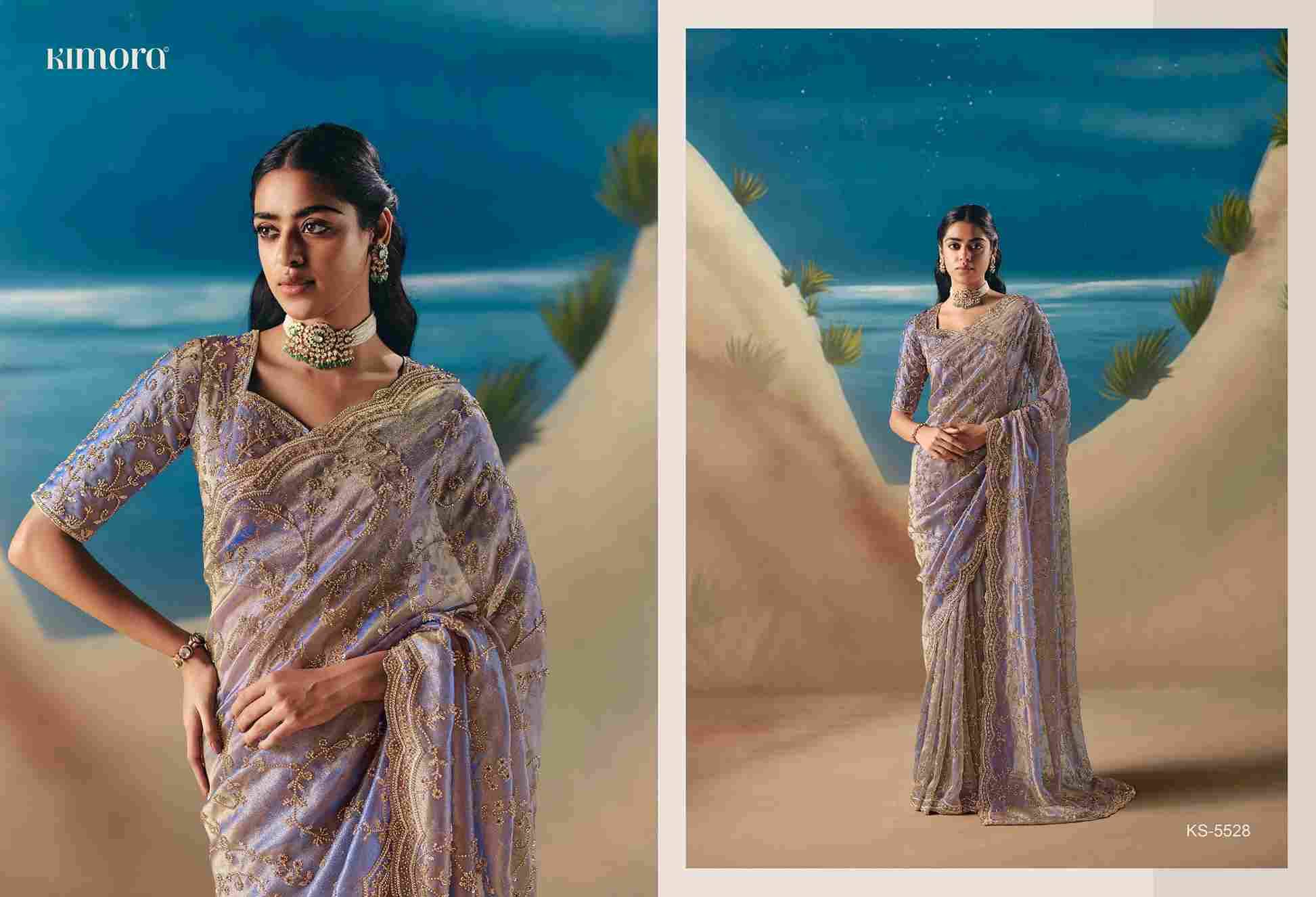Chandanii By Kimora Fashion 5521 To 5531 Series Indian Traditional Wear Collection Beautiful Stylish Fancy Colorful Party Wear & Occasional Wear Organza Satin Sarees At Wholesale Price